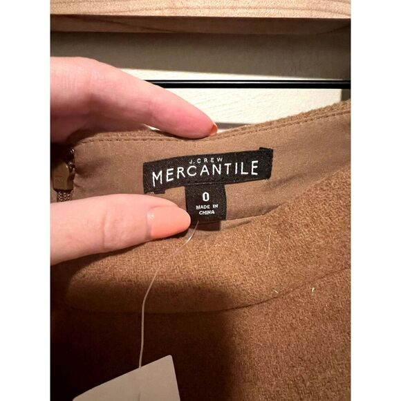 NWT J. Crew Factory Mercantile Skirt in Double-Serge Wool Women's Size 0 - Picture 8 of 8